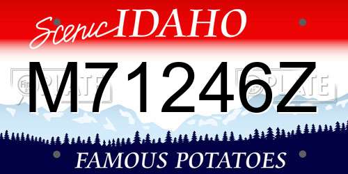 M71246Z Idaho License Plate