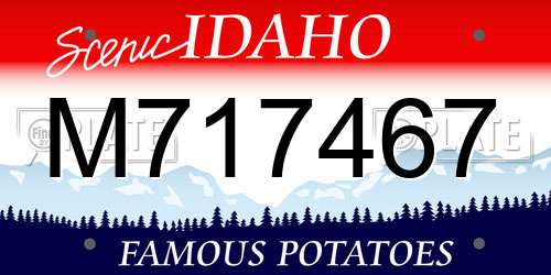 M717467 Idaho License Plate