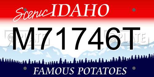 M71746T Idaho License Plate