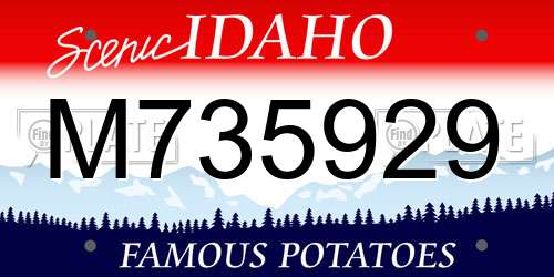 M735929 Idaho License Plate