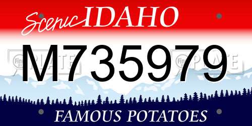 M735979 Idaho License Plate