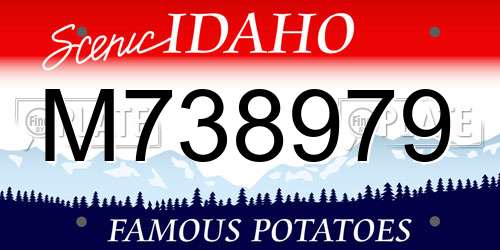 M738979 Idaho License Plate