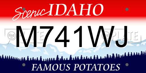M741WJ Idaho License Plate