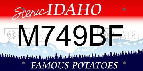 M749BF Idaho License Plate