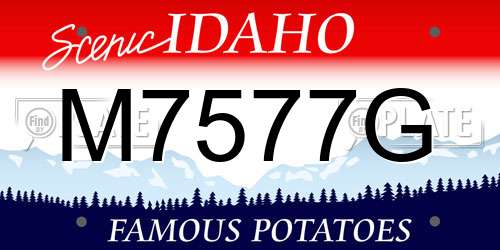 M7577G Idaho License Plate