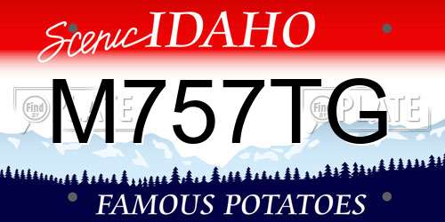 M757TG Idaho License Plate
