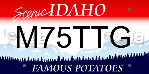 M75TTG Idaho License Plate