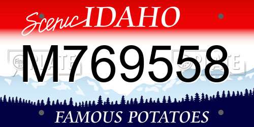 M769558 Idaho License Plate