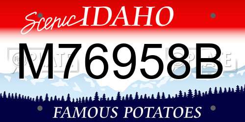 M76958B Idaho License Plate