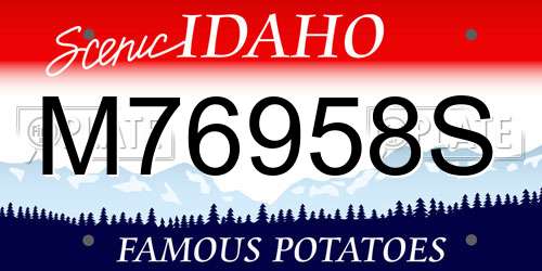 M76958S Idaho License Plate