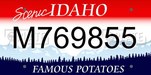 M769855 Idaho License Plate