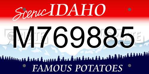 M769885 Idaho License Plate