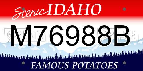 M76988B Idaho License Plate