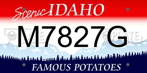 M7827G Idaho License Plate