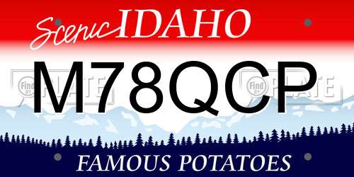 M78QCP Idaho License Plate