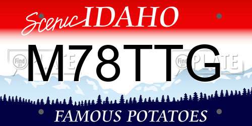 M78TTG Idaho License Plate
