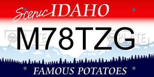 M78TZG Idaho License Plate