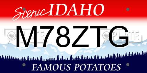 M78ZTG Idaho License Plate