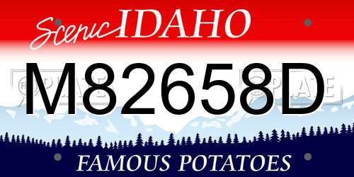 M82658D Idaho License Plate