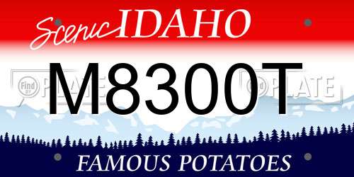 M8300T Idaho License Plate