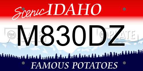 M830DZ Idaho License Plate