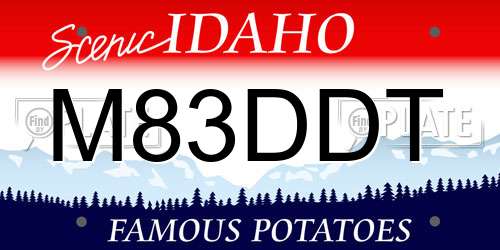 M83DDT Idaho License Plate