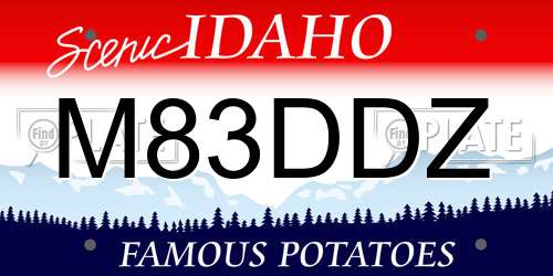 M83DDZ Idaho License Plate