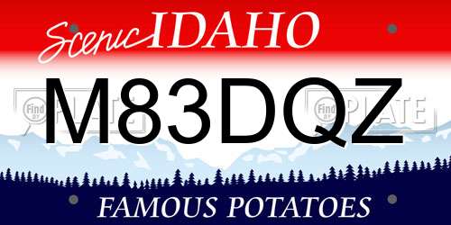 M83DQZ Idaho License Plate