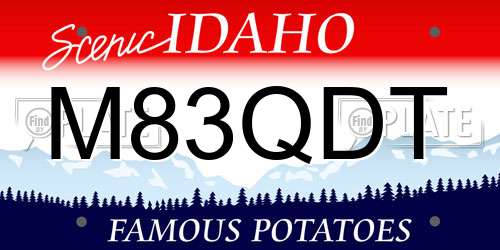 M83QDT Idaho License Plate