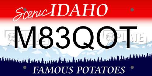 M83QOT Idaho License Plate