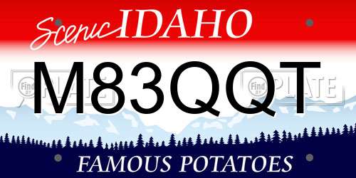 M83QQT Idaho License Plate