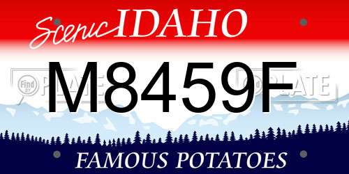 M8459F Idaho License Plate