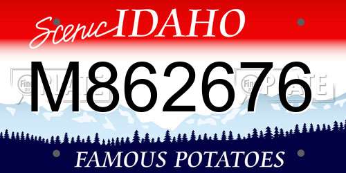 M862676 Idaho License Plate