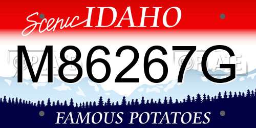 M86267G Idaho License Plate