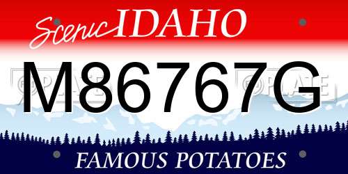 M86767G Idaho License Plate