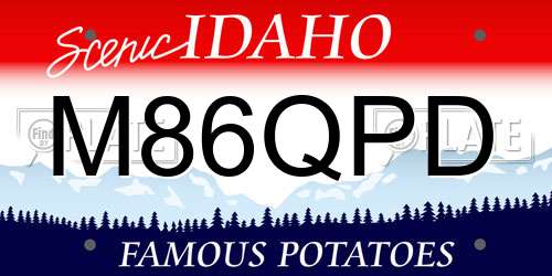M86QPD Idaho License Plate