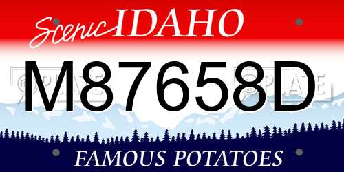 M87658D Idaho License Plate