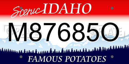 M87685O Idaho License Plate