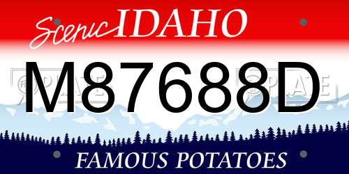 M87688D Idaho License Plate