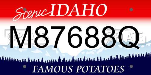 M87688Q Idaho License Plate