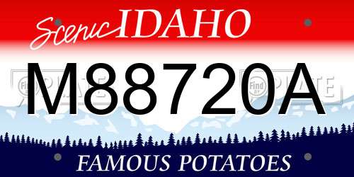 M88720A Idaho License Plate