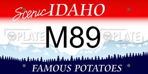 M89 Idaho License Plate