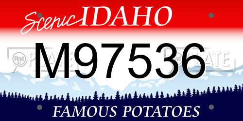 M97536 Idaho License Plate