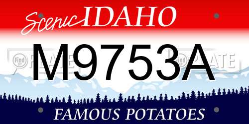 M9753A Idaho License Plate