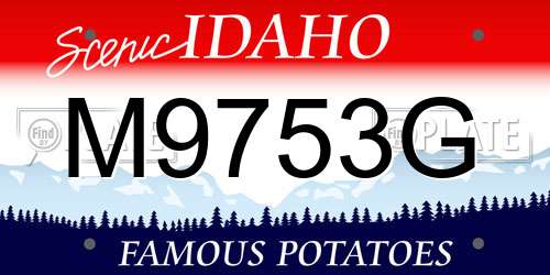 M9753G Idaho License Plate