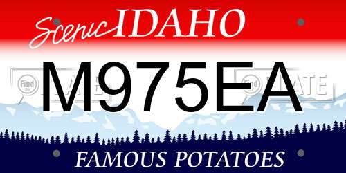 M975EA Idaho License Plate
