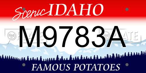 M9783A Idaho License Plate