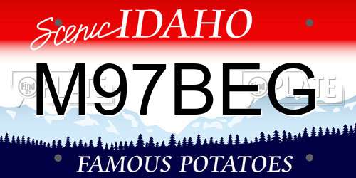 M97BEG Idaho License Plate