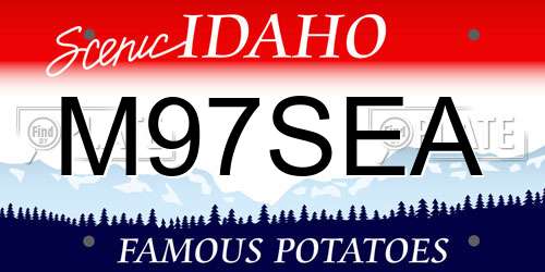 M97SEA Idaho License Plate