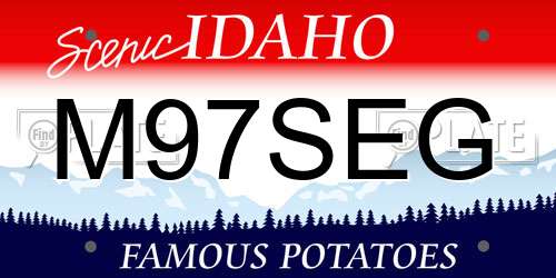 M97SEG Idaho License Plate